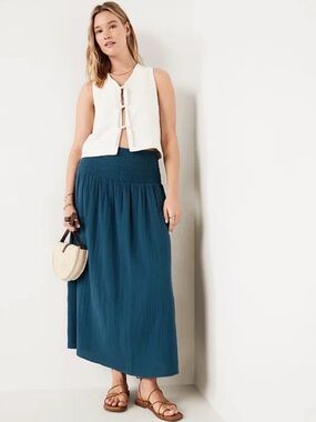 High-Waisted Crinkle Gauze
Smocked Maxi Skirt | Old Navy